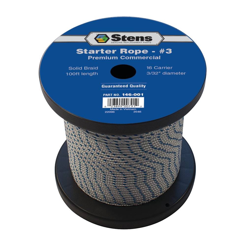 100' Solid Braid Starter Rope / #3 Solid Braid 146-001