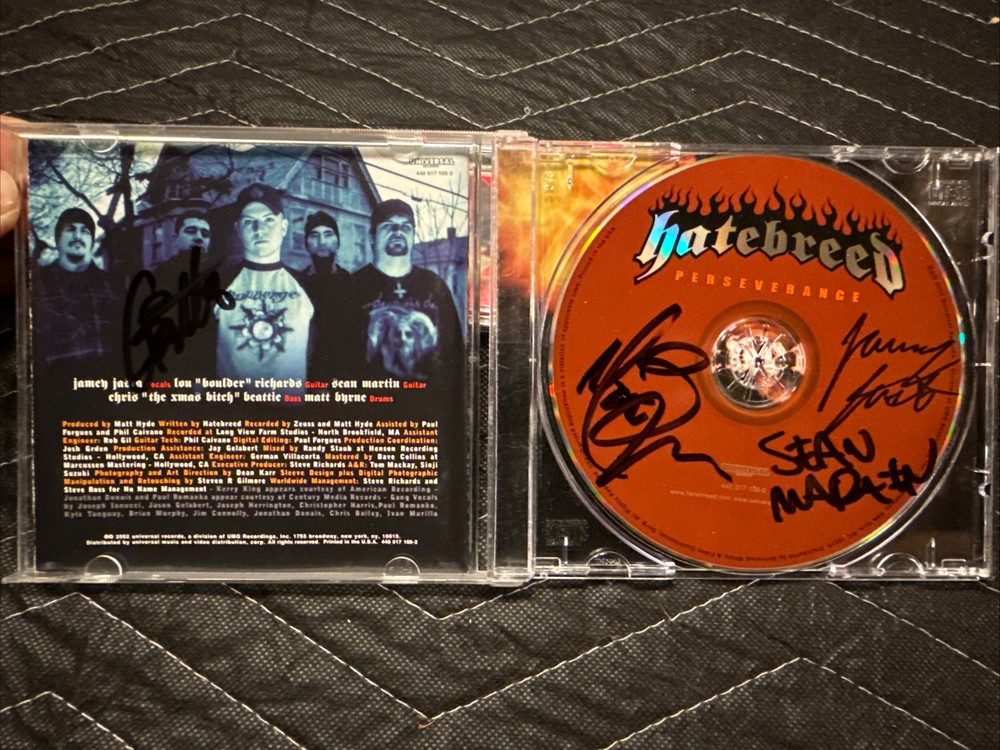 Hatebreed Autographed Perservance CD