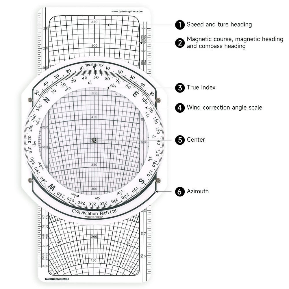 CYA E6B Plastic Flight Computer, Upgrade Aviation Pilot Flight Computer Calcu...