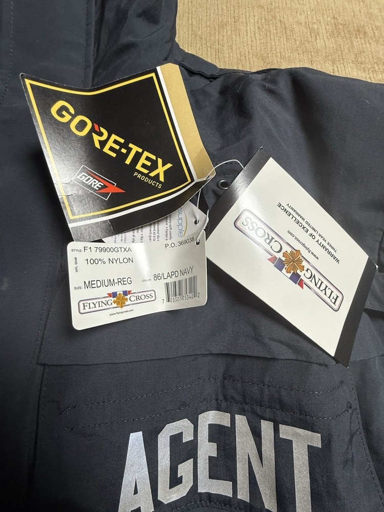 NWT MEDIUM SHORT FLYING CROSS FULL Double Zip SOFTSHELL JACKET ‘Agent’ LAPD Navy