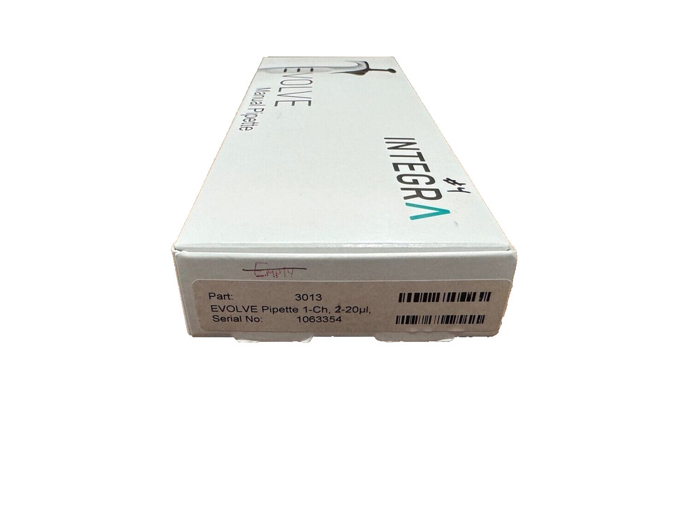 Integra EVOLVE Pipette 3013, 1-Channel, 2-20uL