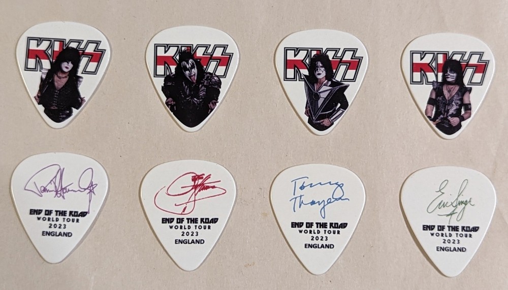 KISS 2023 End of the Road ENGLAND Flag Guitar Picks