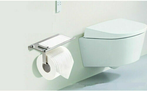 TECHTONGDA 1 PC Wall Mounted Toilet Paper Holder with Mobile Phone Shelf