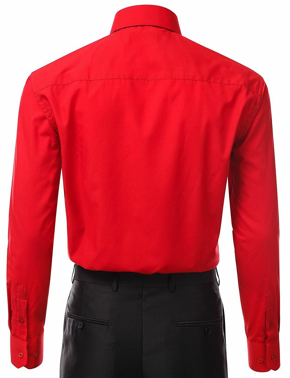 Berlioni Italy Men's Premium Classic French Convertible Cuff Solid Dress Shirt