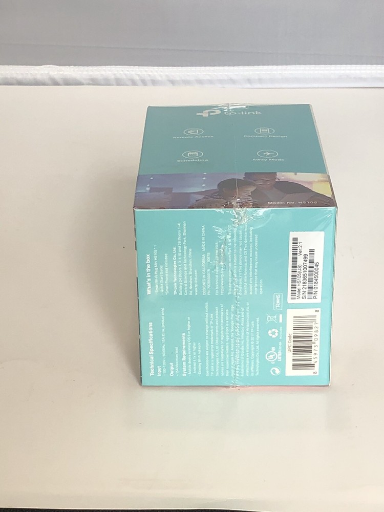 TP-LINK Smart Wi-Fi Plug Mini HS105 White New Sealed
