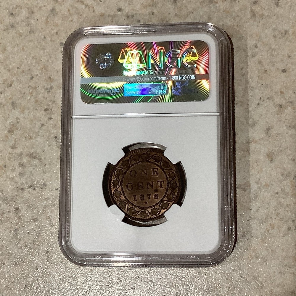 1876H Canada One Cent NGC MS61BN