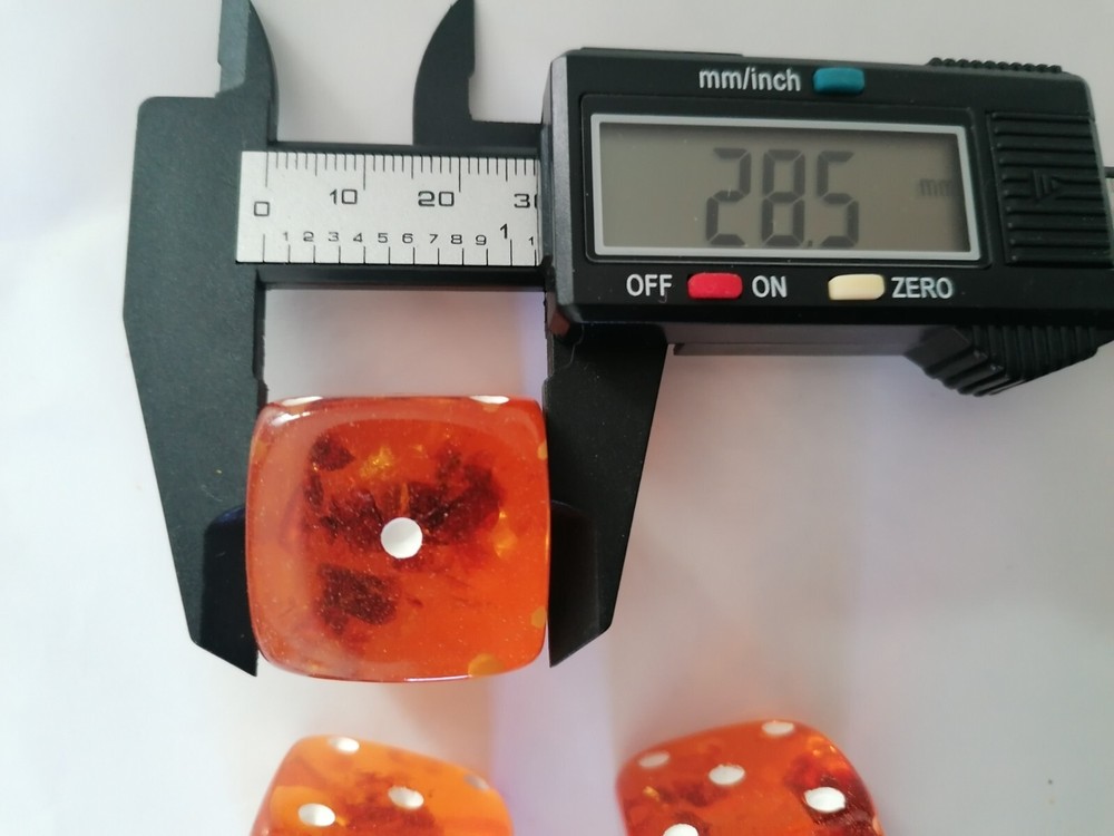 3 HANDMADE BALTIC AMBER Dice
