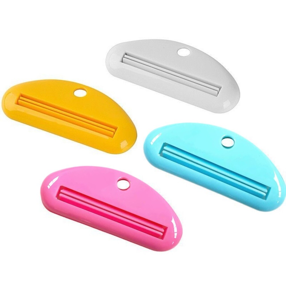 4-Piece Tube Squeezer Dispenser Set - Toothpaste Holder Roller, Bathroom Extract