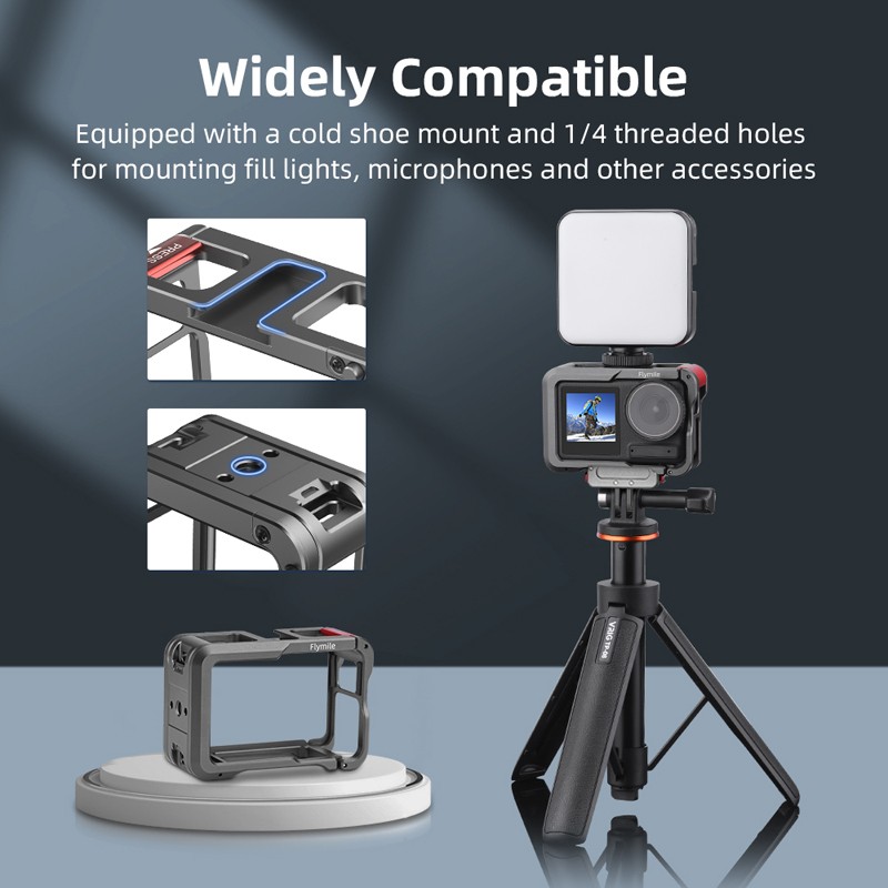 For DJI ACTION 4 3 Camera Metal Rabbit Cage Protective Expansion Frame Accessory
