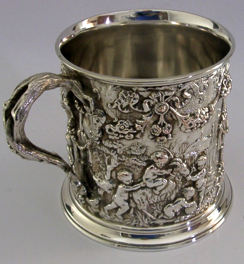 MIDDLESEX YEOMANRY ZULU WAR ERA SILVER PLATE PINT TANKARD 1879 MILITARY ANTIQUE