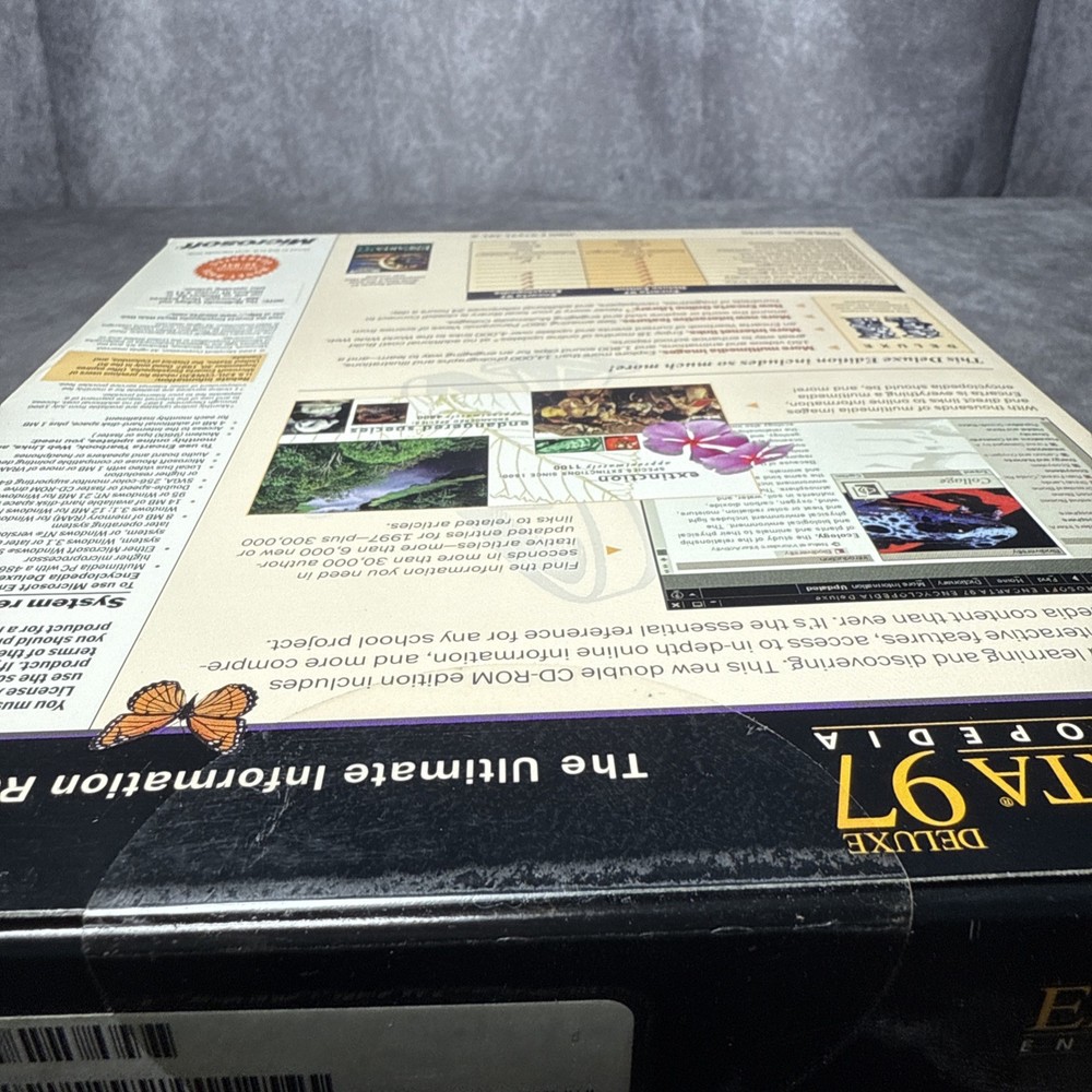 Microsoft Encarta 97 Encyclopedia Deluxe Microsoft Windows 95 Software - Sealed