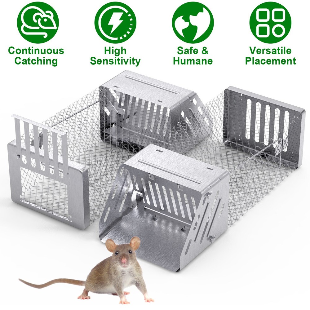Automatic Continuous Live Humane Mouse Rat Trap Chipmunk Rodent Trap Catch Cage