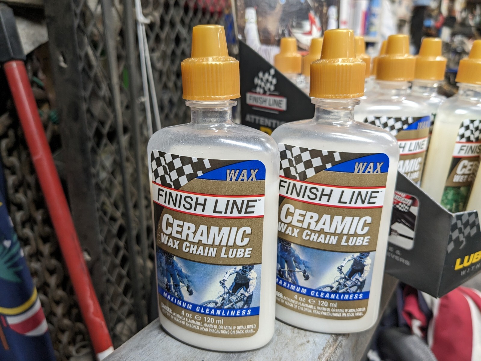 2x 4oz /8oz Finish Line Ceramic WAX Bicycle Chain Lube Drip Squeeze Bottles