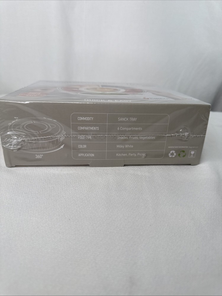 Hegrish Round Plastic Snack Tray With Lid