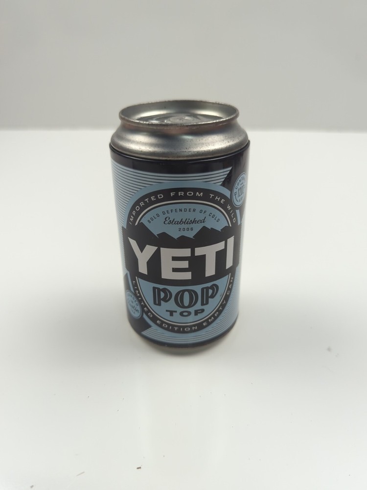 Yeti Pop Top Limited Edition Empty Stash Can 12oz Can Container