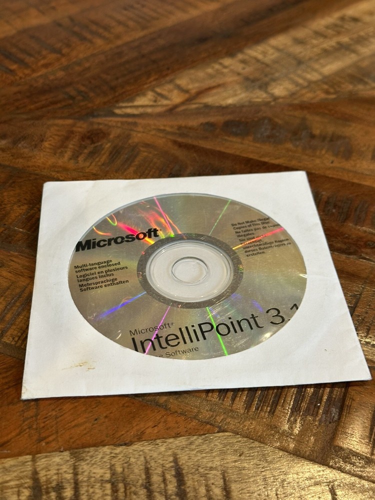 Genuine Microsoft IntelliPoint 3.1 Mouse Software CD-ROM