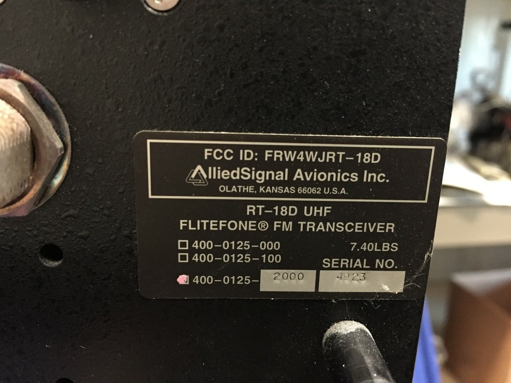 RT-18D, FM Transceiver, 400-0125-2000