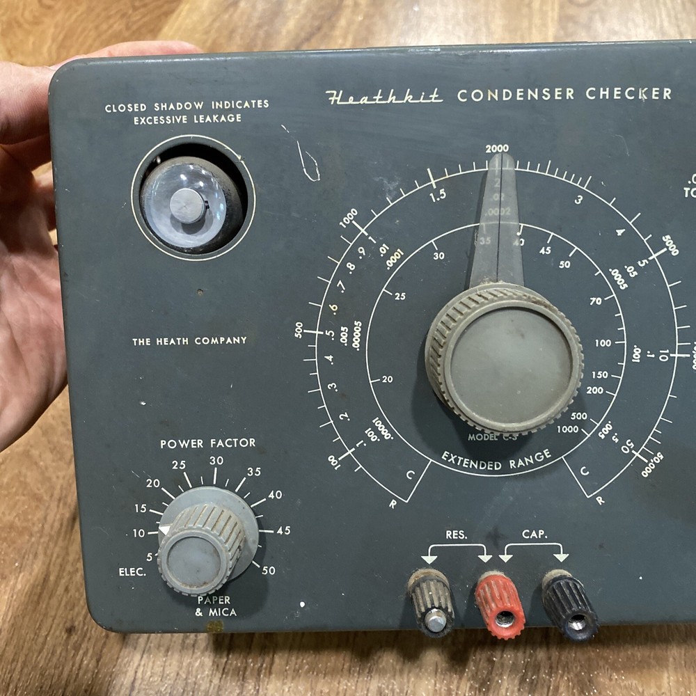 Vintage Heathkit Model C3 Condenser Checker Leakage Tester Used Untested