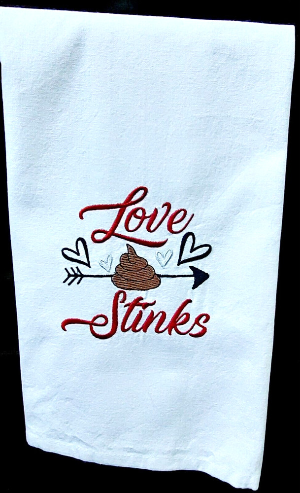 Valentine Kitchen Towel - Love Stinks
