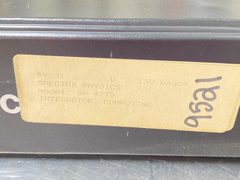 Spectra-Physics SP 4270 Computing Integrator - Users Guide / Instruction Manual