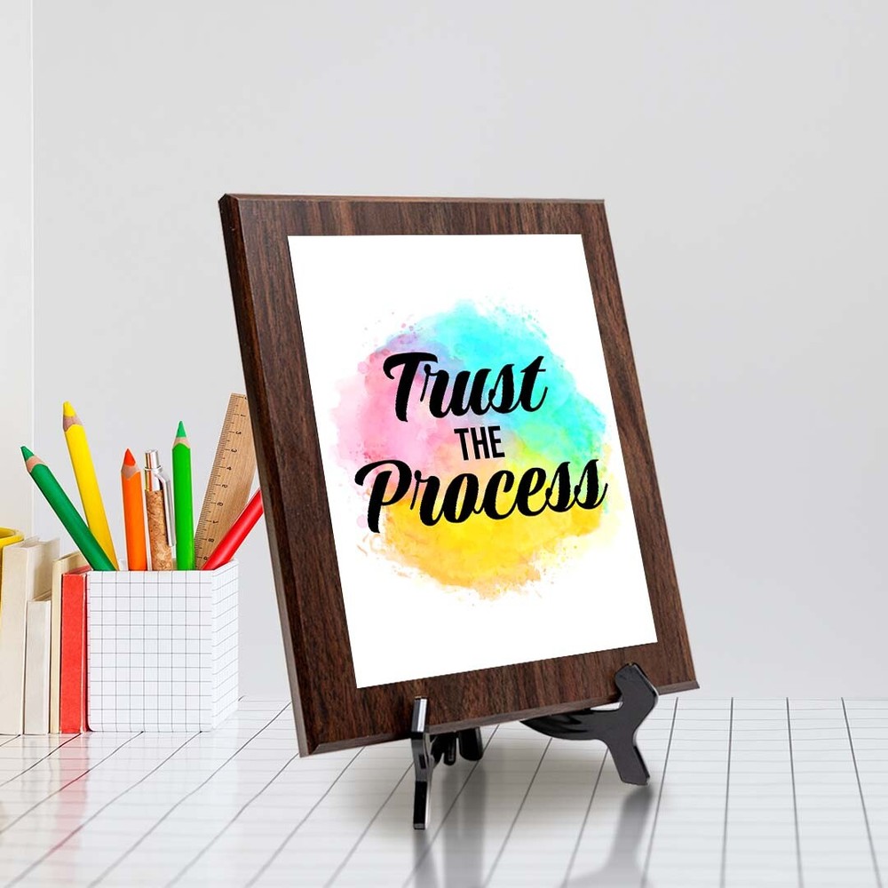 Trust The Process Decorative Wall Plaque (Full Color)
