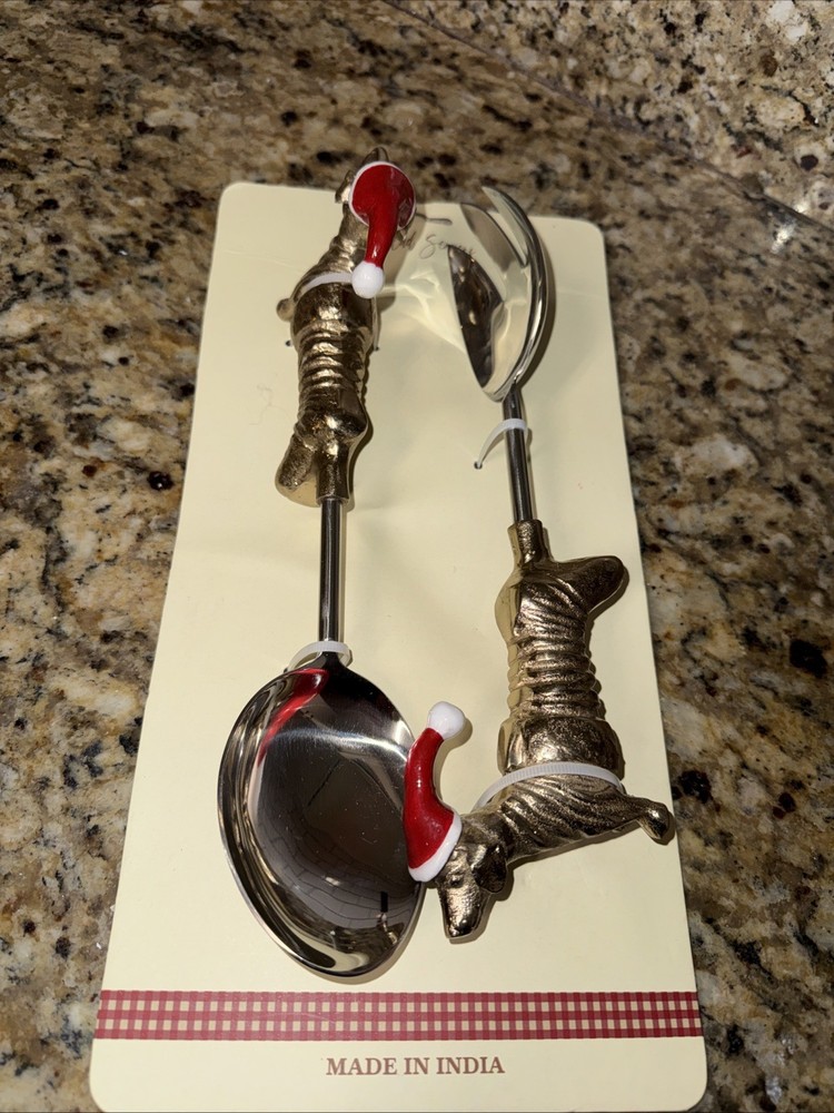 Christmas Dachshund Serving Spoon Set