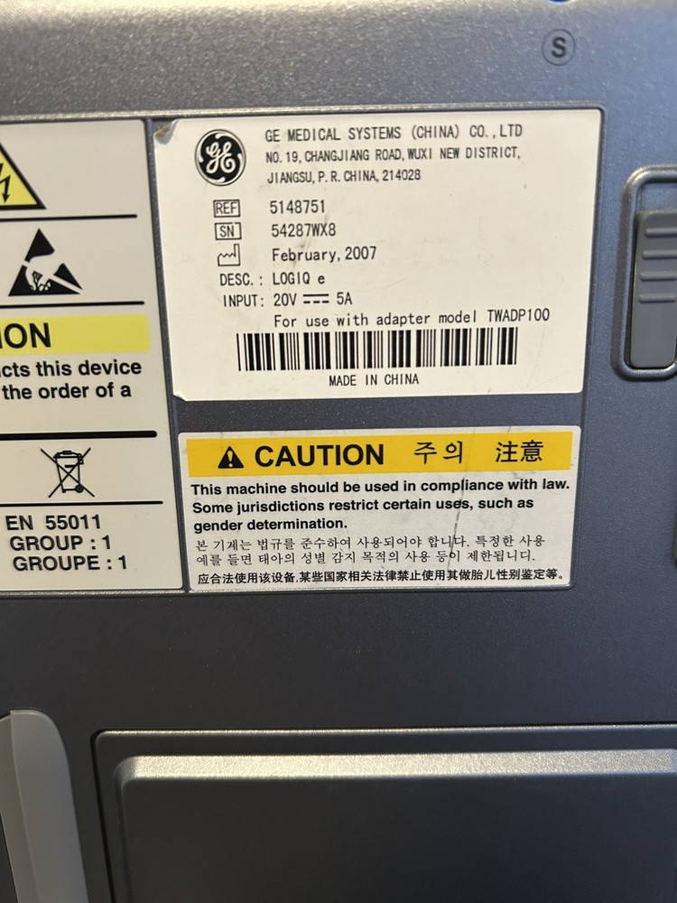 GE LOGIQ E Ultrasound System