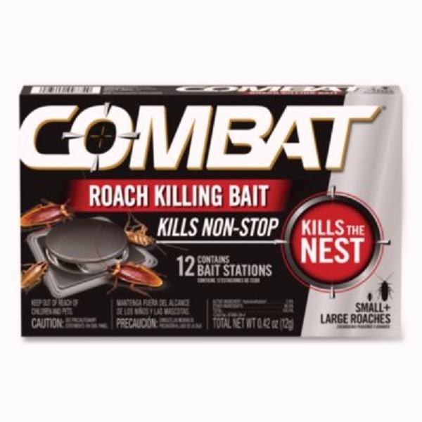 Combat Roach Killing Bait Stations for Small and Large Roaches, 12 Count