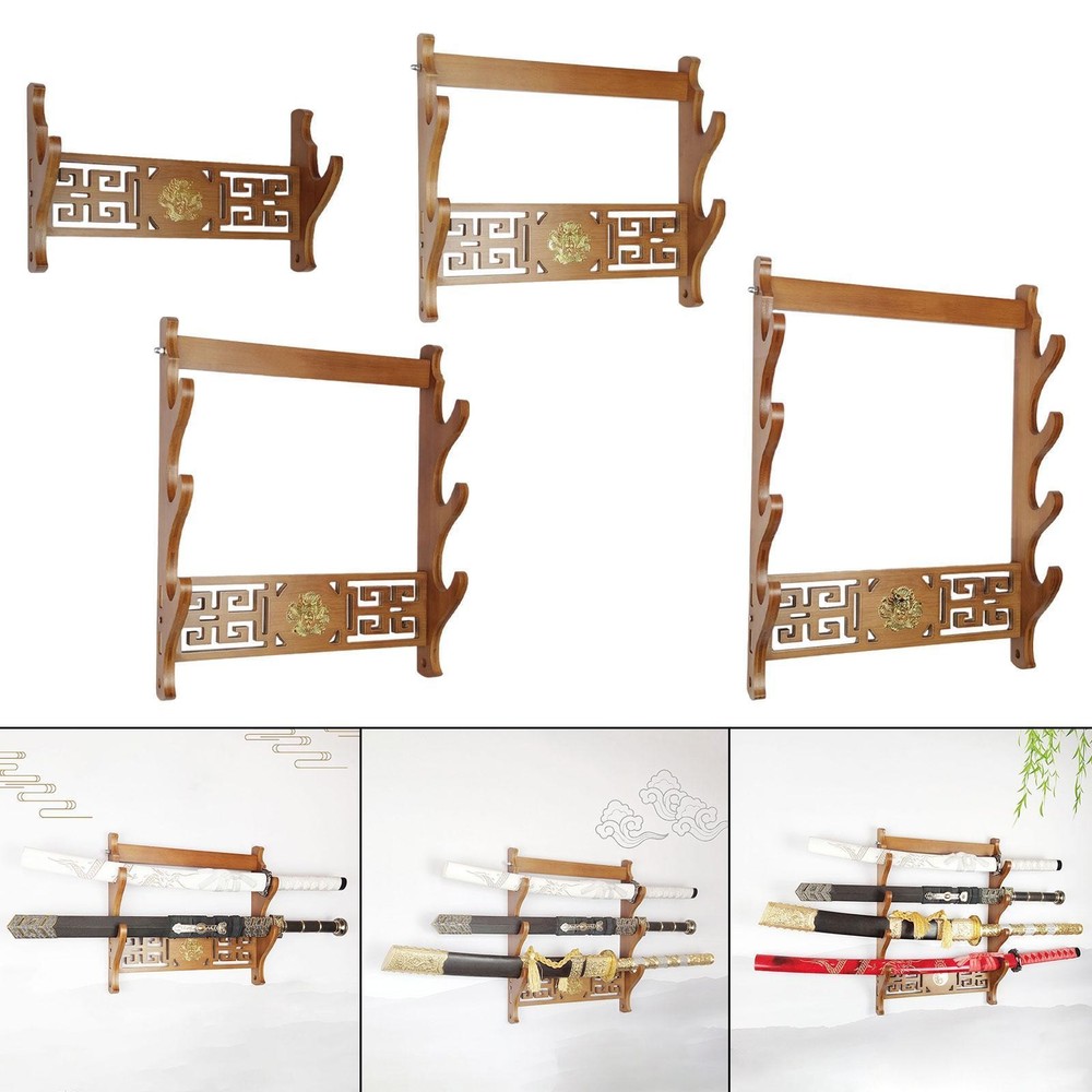 Sword Stand Katanas Holder Support Storage Wall Mount Bracket Display Hanger