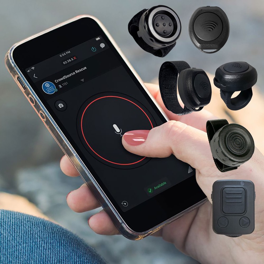 PRYMEBLU® Bluetooth Wireless PTT Button Switch ZELLO BT-PTT-Z-MINI