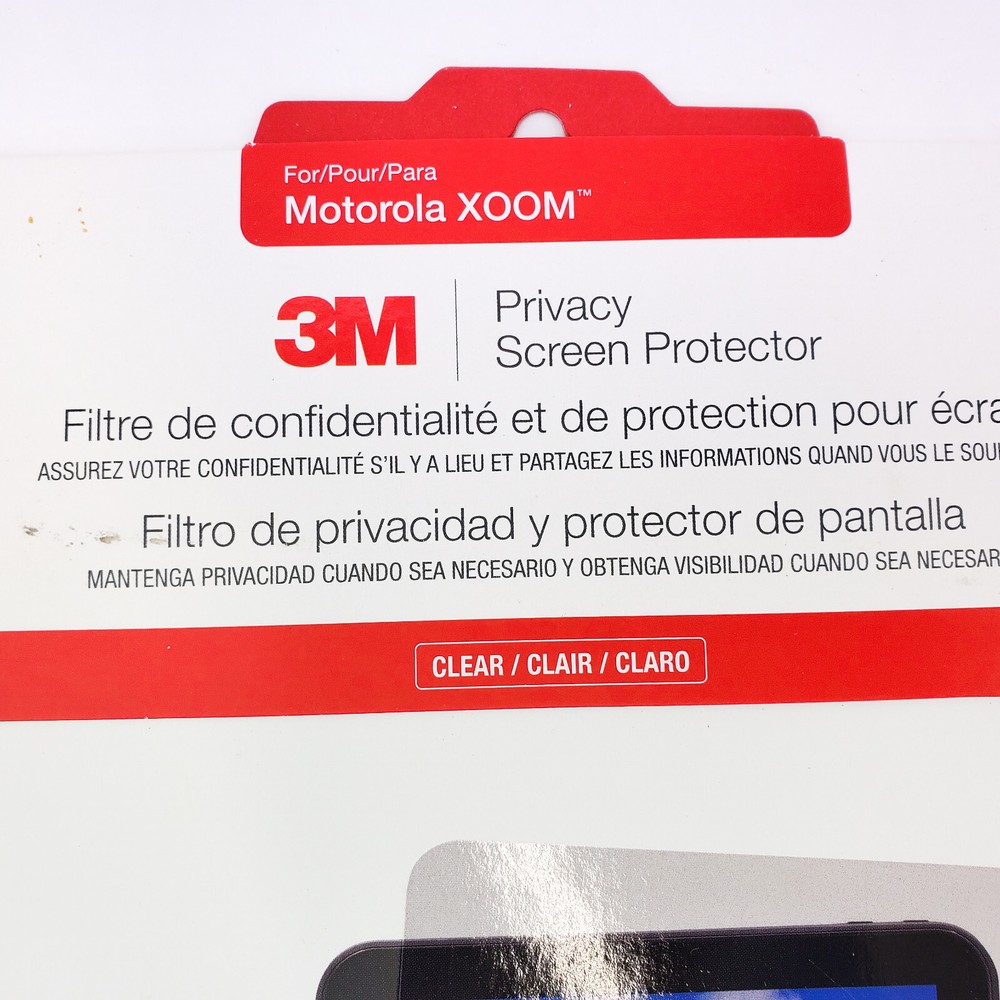 3M Privacy Screen Protector Clear for Motorola Xoom Unopened