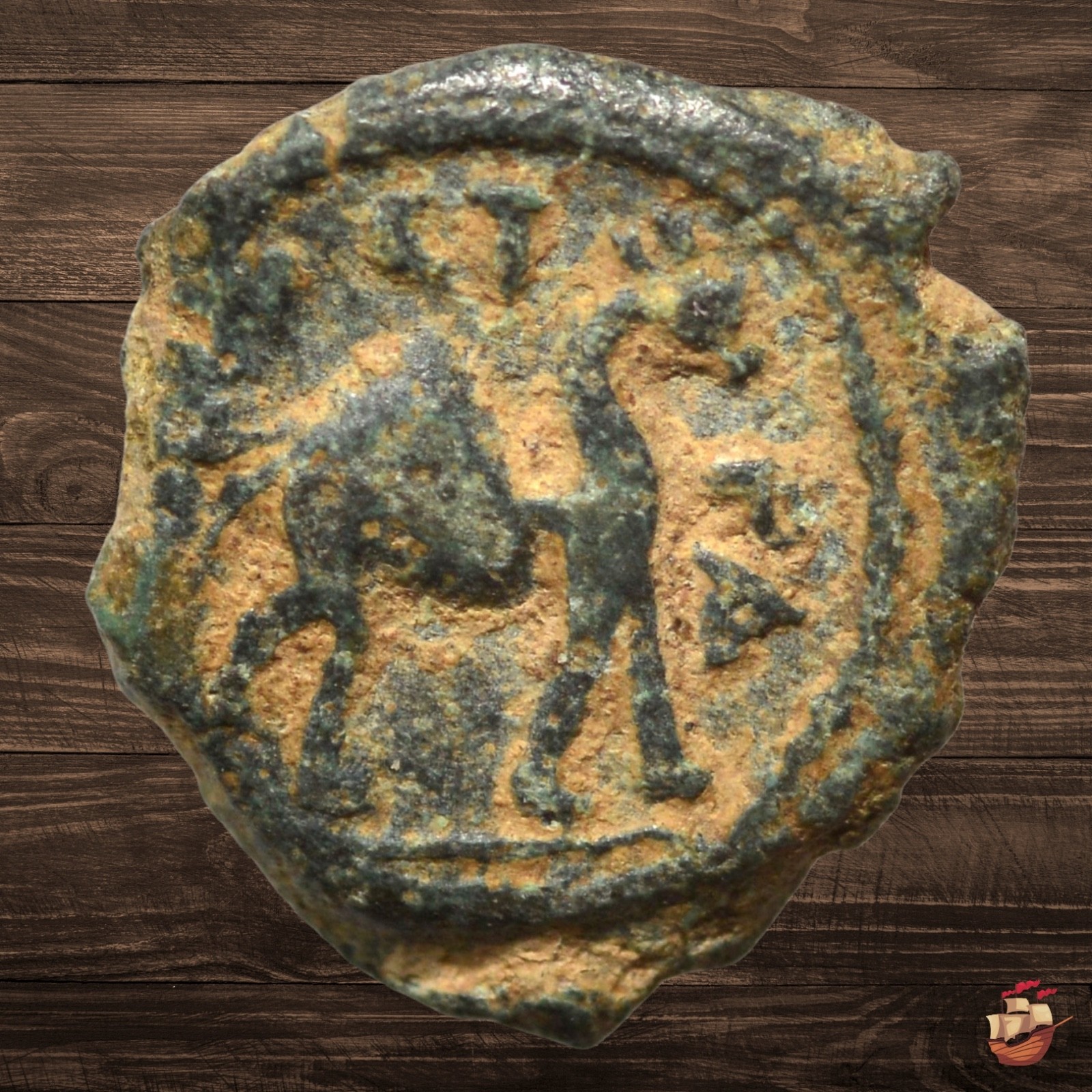 Roman coin -- ARABIA Bostra -- Time of Commodus (177-192 AD) CAMEL @x268