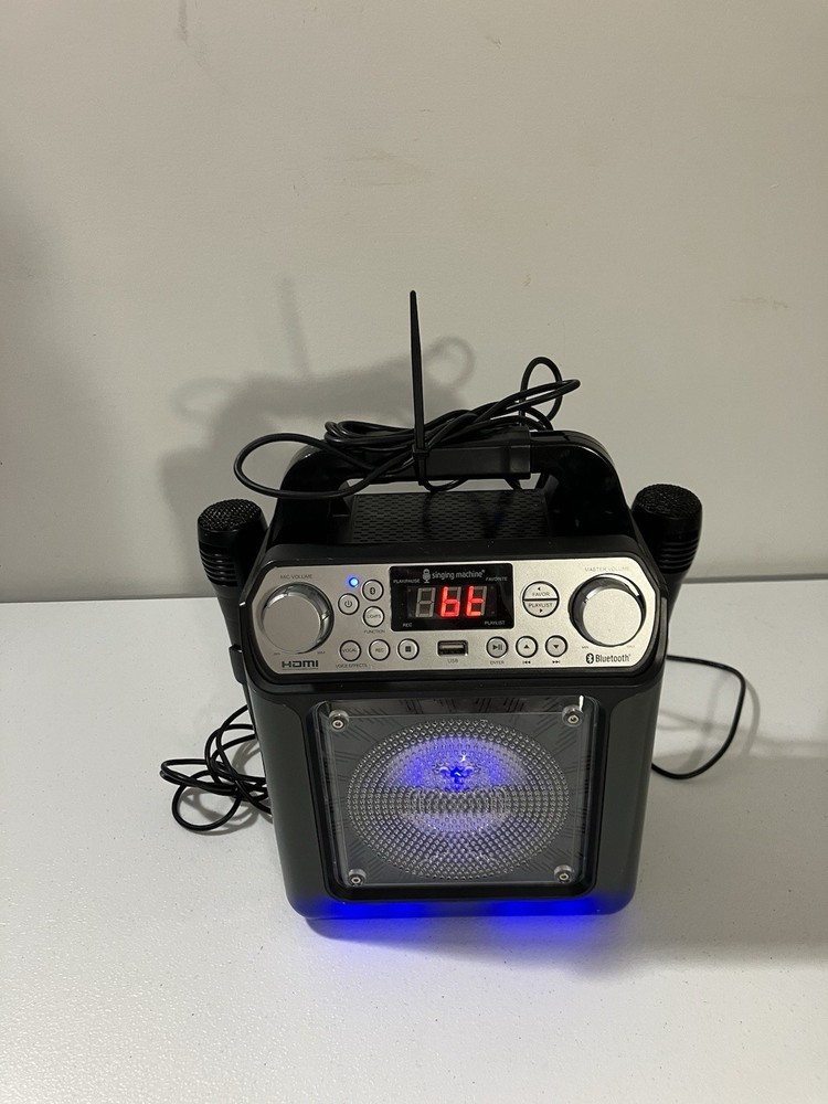 Singing Machine Portable Bluetooth Karaoke System (SML654BK) tested