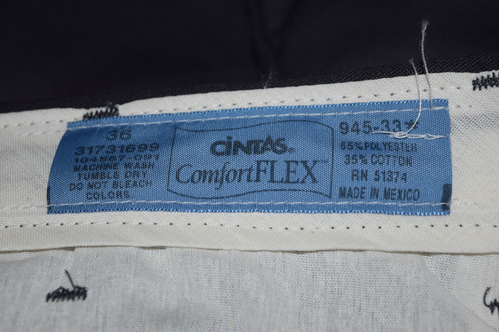 CINTAS COMFORT FLEX CHARCOAL GRAY WORKS PANTS 945-33, 36x32, 34x32