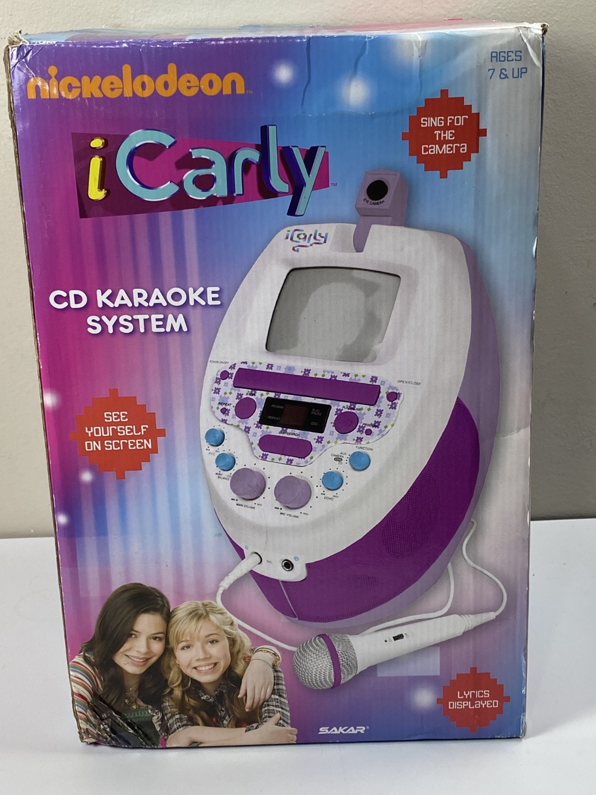 Nickelodeon iCarly Karaoke System Machine CD & Video Lyrics 2010 New Old Stock