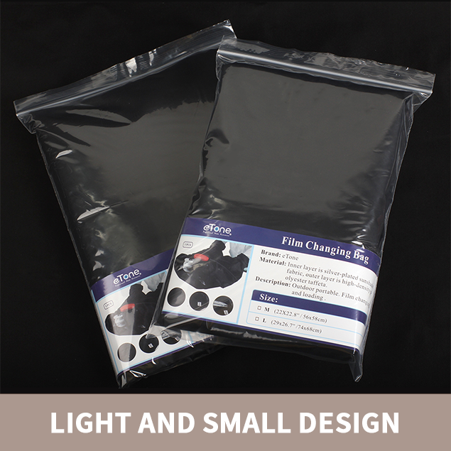 Outdoor Film Changing Developing Darkroom Zipper Bag Double Layer Load 56x58cm