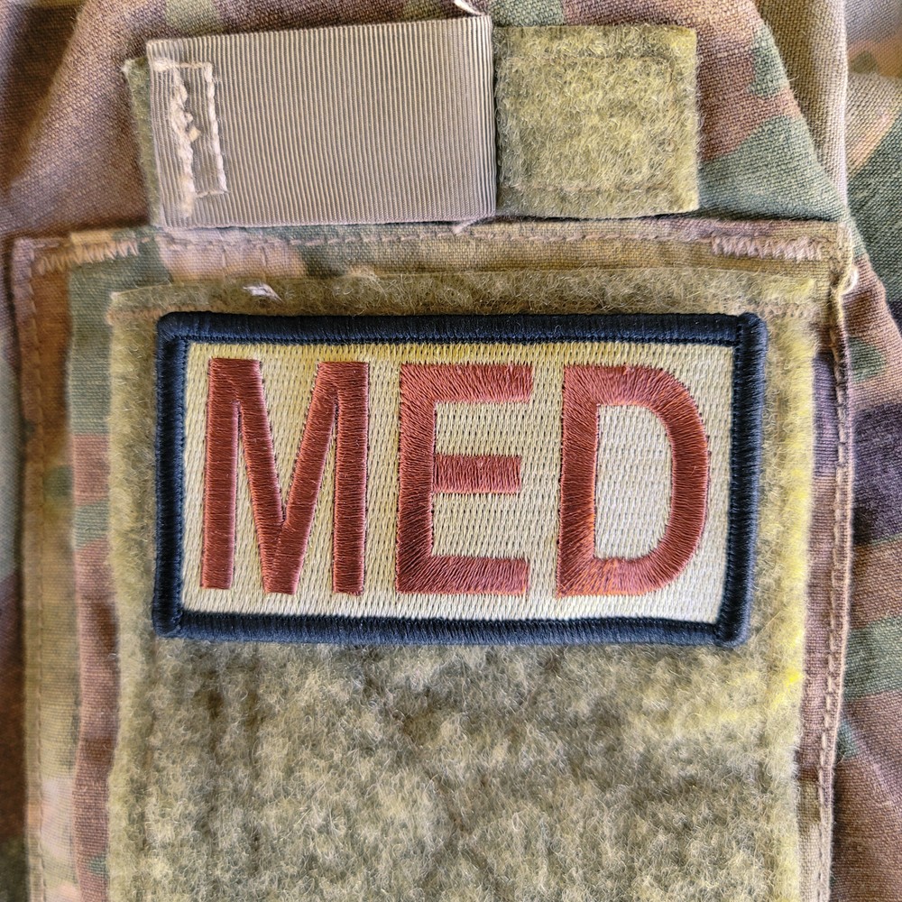 MED Duty Identifier Tab Black Border First Responder / USAF OCP Air Force Patch