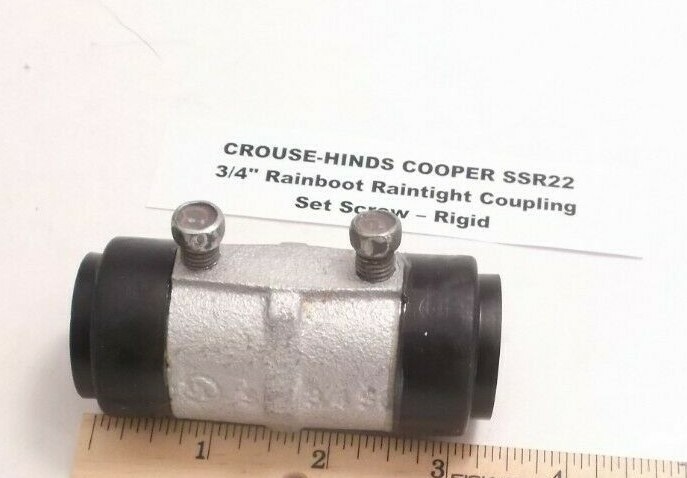 CROUSE-HINDS COOPER SSR22 3/4" Rainboot Raintight Coupling - Set Screw - Rigid