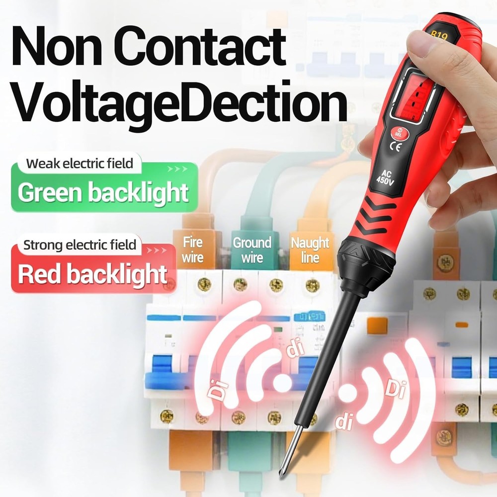 Voltage Tester w/Screwdriver Electrical Tester Tool Non Contact Voltage Detector