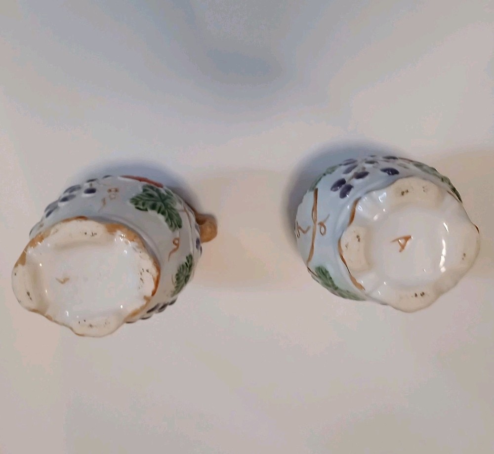 2-PC Set Decorative Pottery Ceramic Pitcher & Vase Multi-Color