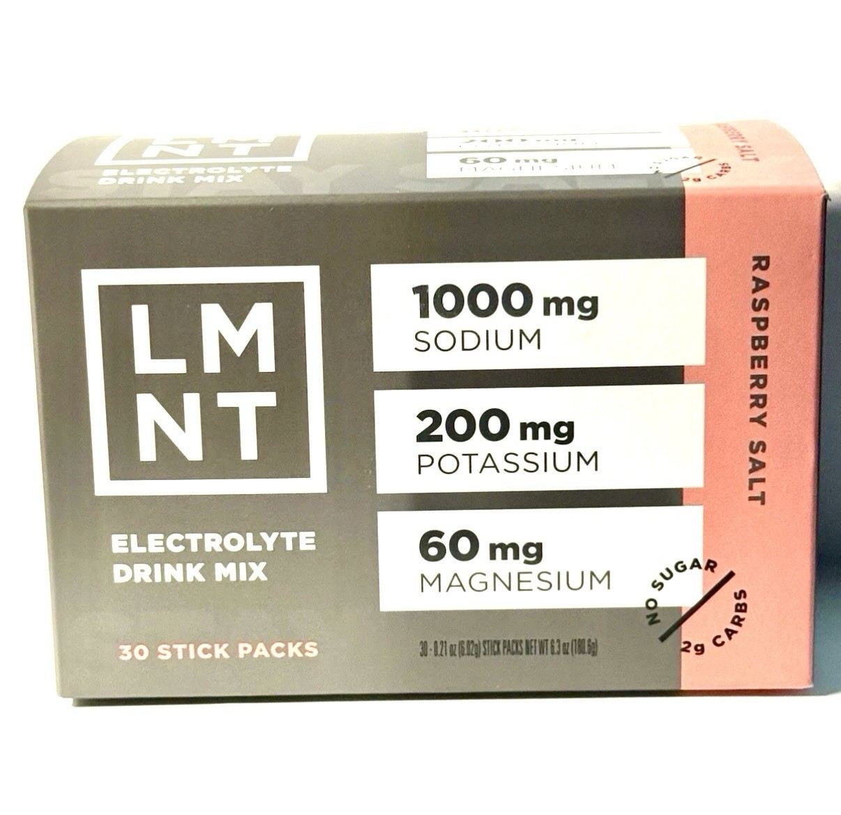 LMNT Electrolytes: 30-Pack Raspberry Salt | ZERO-Sugar | Brand New | Keto-Paleo