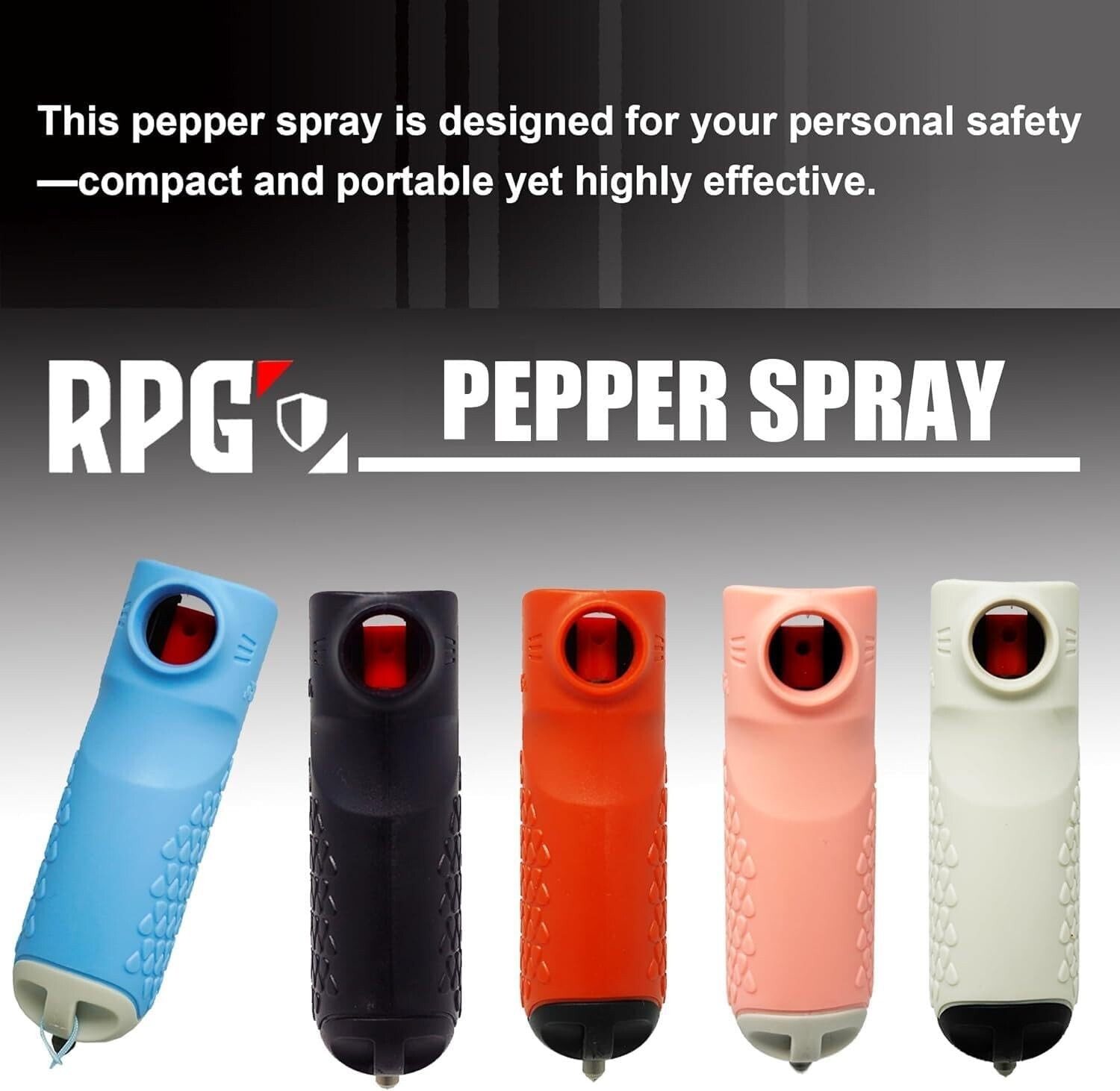 3-in-1 Pepper Spray Keychain – Window Breaker, Seatbelt Cutter, USA Made - Black