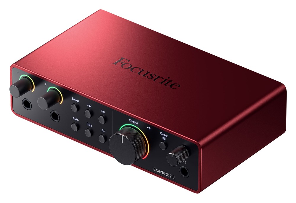 Focusrite Scarlett 2i2 4th Gen Studio Recording USB Audio Interface+Software+Mic