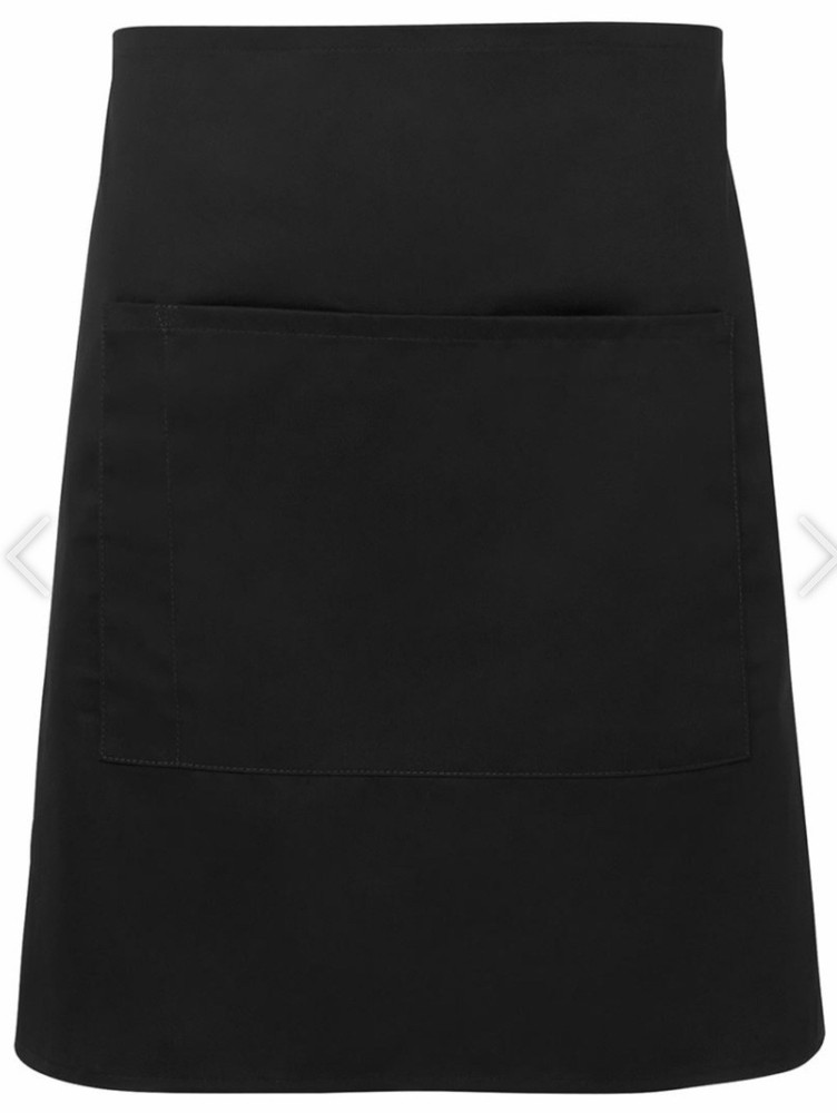 Half Apron With Pocket 82cmx72cm (Black)