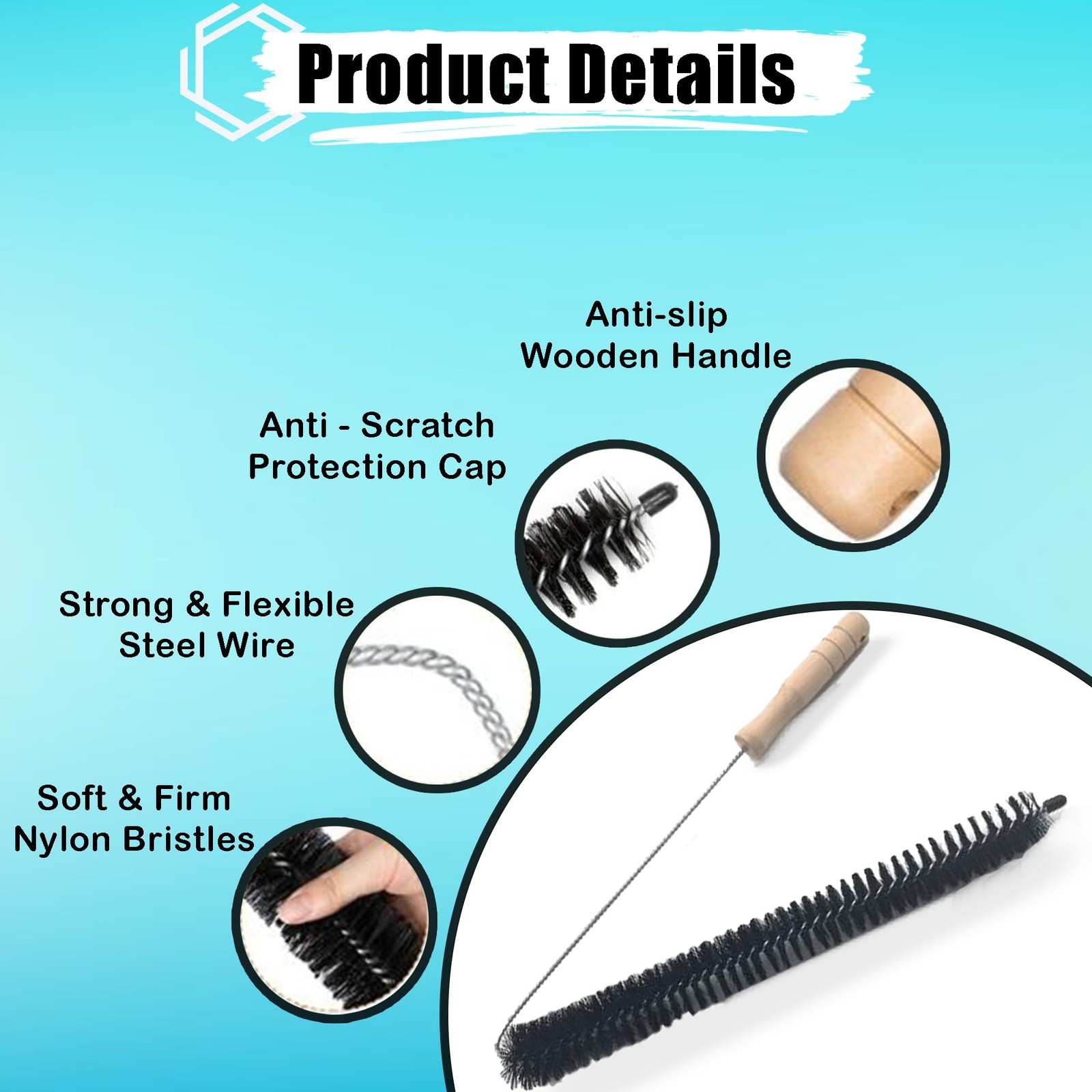 Dryer Vent Cleaner Kit Flexible Lint Brush Refrigerator Coil Dust Remover