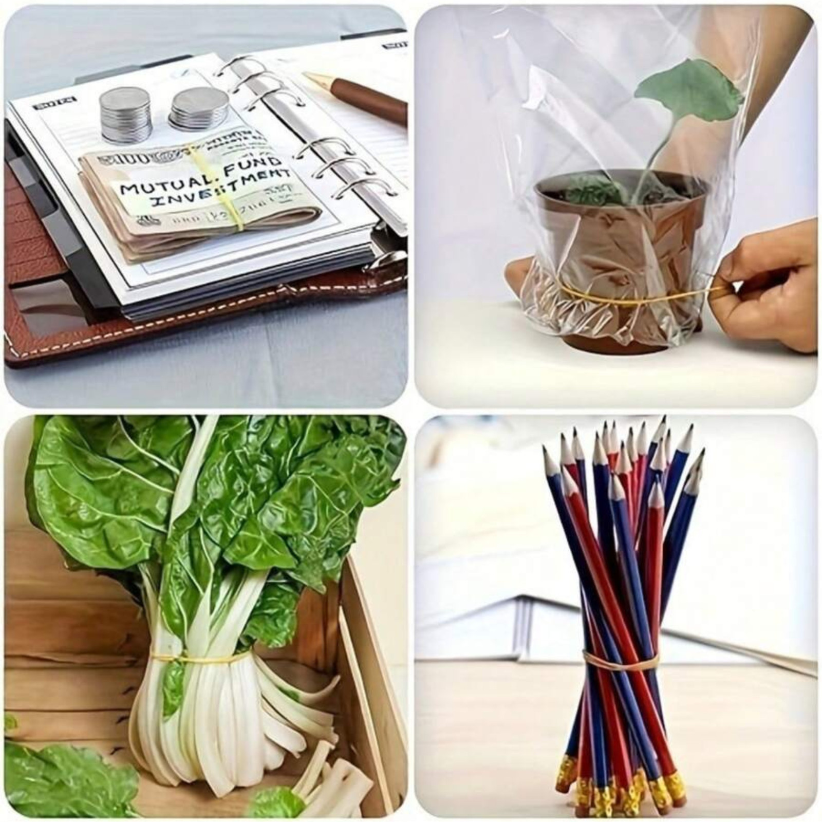 100pcs Rubber Strong Elastic 38mm Diameter Multi-Purpose Natural Rubber Bands