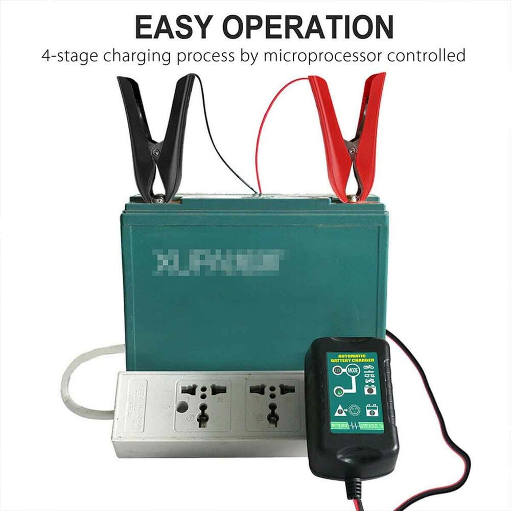 Automatic Battery Charger Maintainer Motorcycle Trickle Float For 12V AGM Batter
