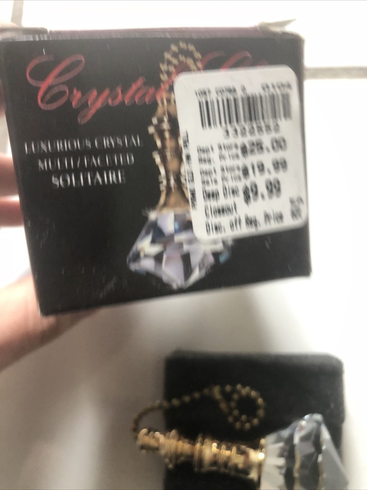 crystal clear ceiling fan & lamp pull Crystal Multi Faceted solitaire