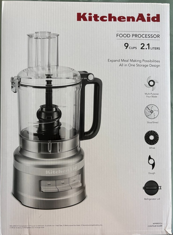 KitchenAid Food Processor 9 cup- Silver