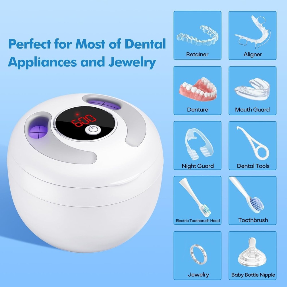 Ultrasonic Retainer Cleaner 45kHz - Deep Cleaning